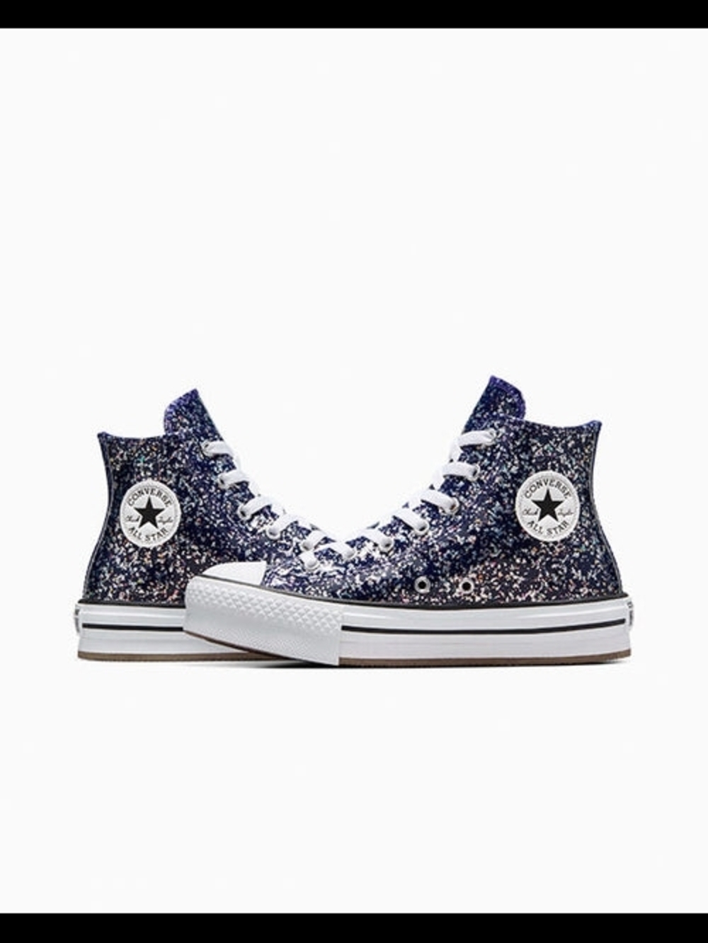 Converse Chuck Taylor All Star EVA Lift Glitter High Top Kids Size 5 LN